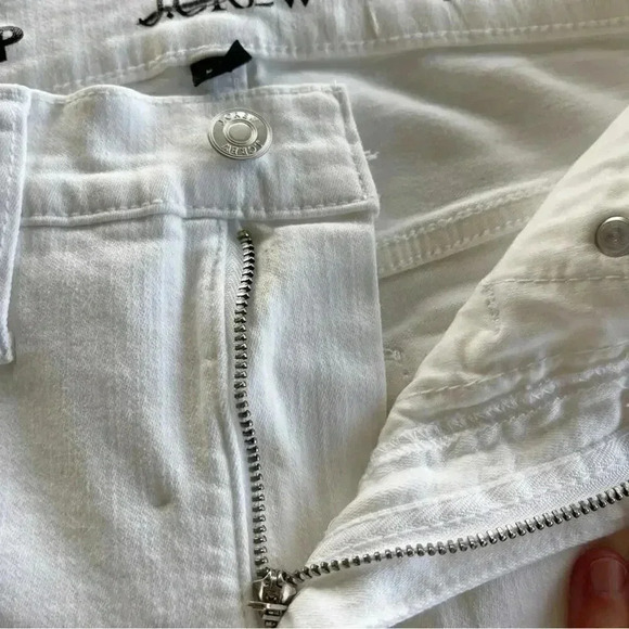 J.Crew Petite 9" demi-boot crop jean in white wash Size 26P NWT $128 - Picture 8 of 9